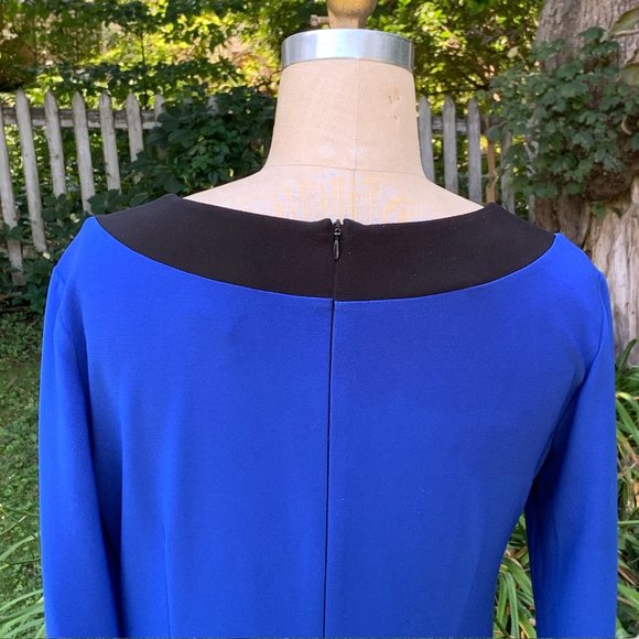 Joseph Ribkoff Electric Blue/Black Sheath Dress - Picture 7 of 11